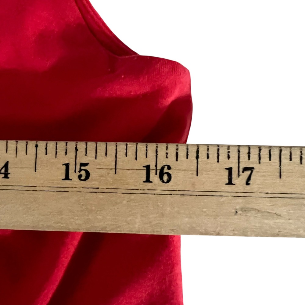 Boden Red Sleeveless Linen & Cotton V Neck‎ Dress  Size 8 - Picture 6 of 10